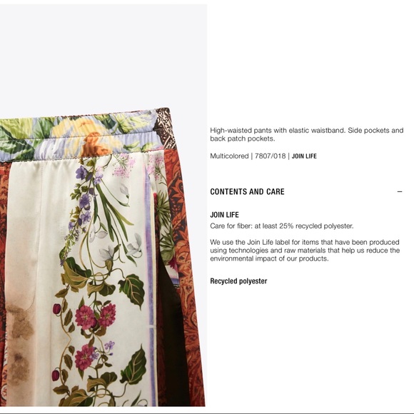 Zara patchwork printed pants - Picture 3 of 3